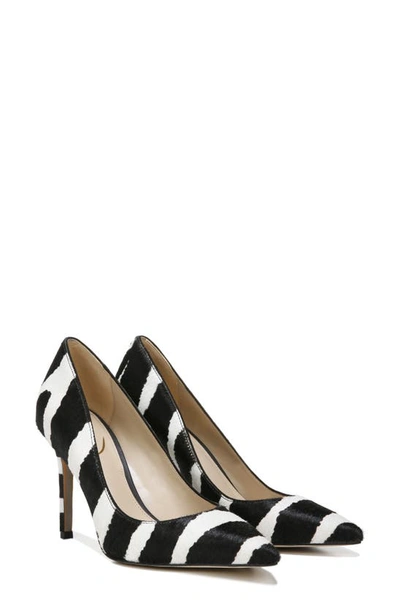 Shop Sam Edelman Hazel Pointed Toe Pump In Zebra Brahma Calf Hair