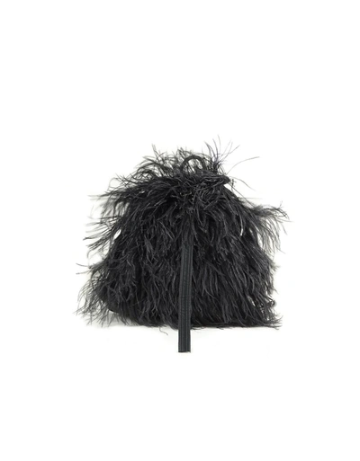 Shop N°21 Black Synthetic Feathers Backpack
