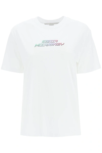 Shop Stella Mccartney High Frequency Gel Logo T-shirt In Pure White (white)
