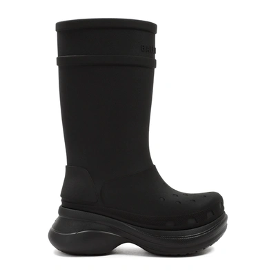 Shop Balenciaga Crocs Boots Shoes In Black