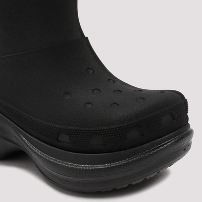 Shop Balenciaga Crocs Boots Shoes In Black