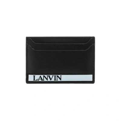 Shop Lanvin Leather Card Holder Smallleathergoods In Black