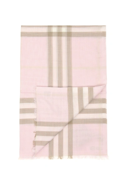 Shop Burberry Giant Gauze Scarf In Mixed Colours