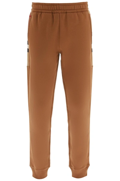 Shop Burberry Stephan Trousers With Tartan Inserts In Mixed Colours