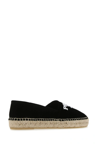 Prada Black Velvet Espadrilles Black Donna 37 ModeSens