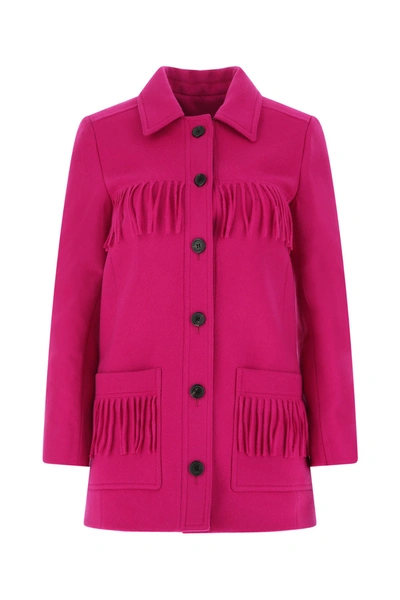 Shop Saint Laurent Fuchsia Wool Blend Blazer Pink  Donna 38f