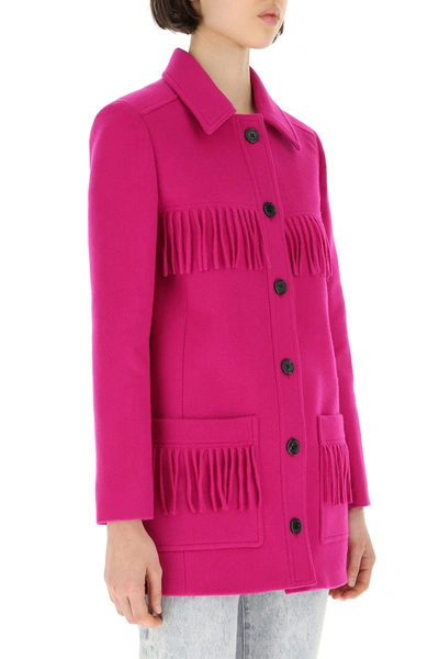 Shop Saint Laurent Fuchsia Wool Blend Blazer Pink  Donna 38f