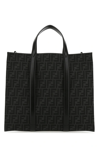 Fendi - Leather-Trimmed Logo-Jacquard Canvas Tote Bag Fendi