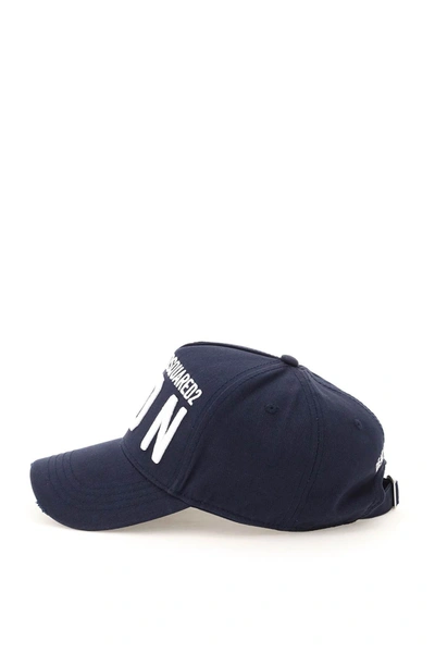 Shop Dsquared2 Baseball Cap With Logo In Blue