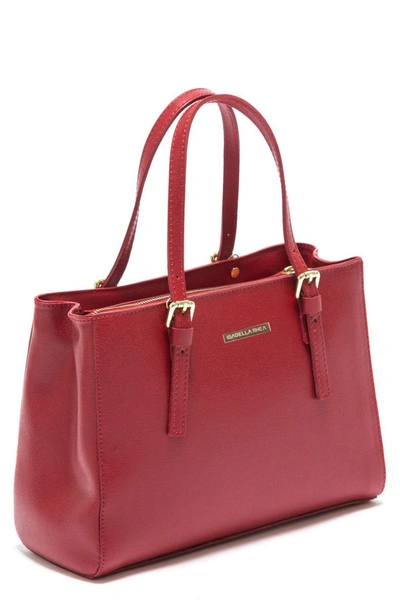 Shop Isabella Rhea Leather Tote In Rosso