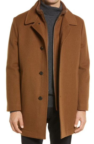 Shop Hart Schaffner Marx Macbeth Car Coat With Bib In Vicuna