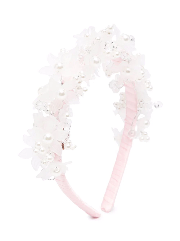 Monnalisa floral-appliqué headband - White