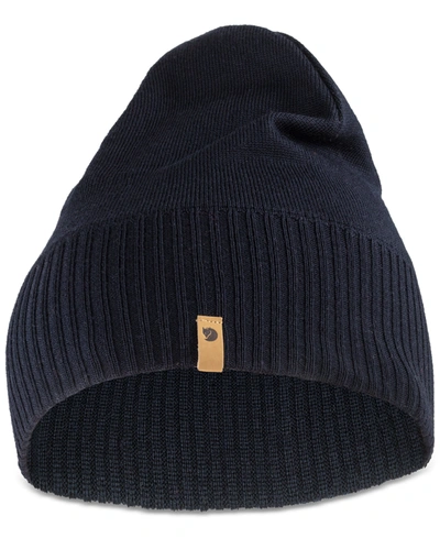 Shop Fjall Raven Men's Merino Wool Knit Hat In Dark Navy