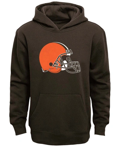 Outerstuff Youth Boys Brown Cleveland Browns Team Logo Pullover Hoodie In Brown