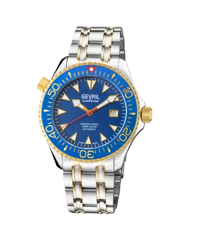 Shop Gevril Men's Hudson Yards 48803 Swiss Automatic Bracelet Watch 44 Mm In Silver