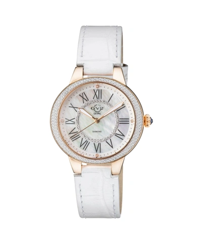 Shop Gevril Gv2 Women's Astor Ii 9141-l2 Swiss Quartz Italian Leather Watch 35 Mm In Rose