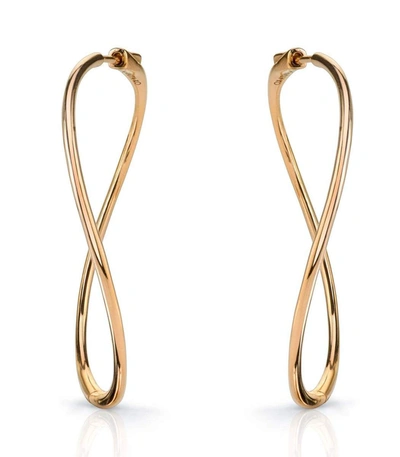 Shop Anita Ko Rose Gold Twisted Hoop Earrings In Rosegold