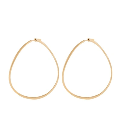 Shop Anita Ko Rose Gold Twisted Hoop Earrings In Rosegold