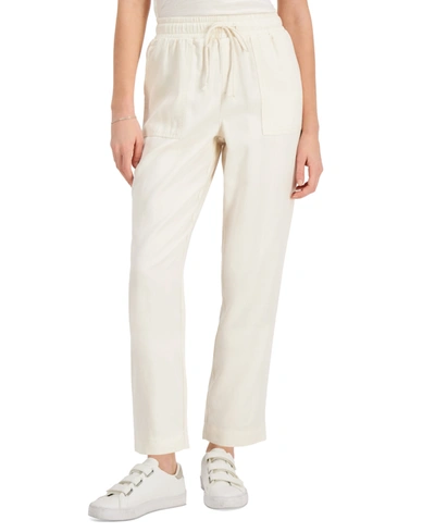 Shop Style & Co Petite Easy Pull-on Ankle Pants, Created For Macy's In Egg Nog