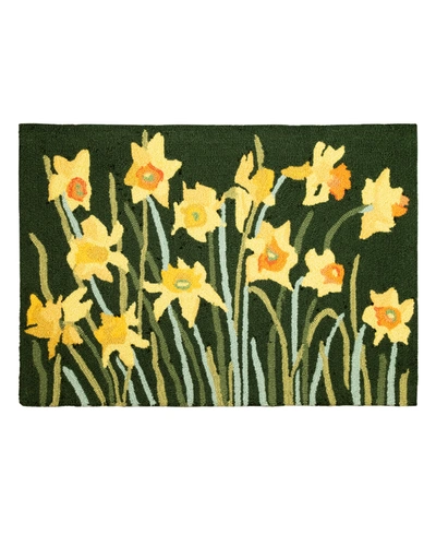 Liora Manne Frontporch Daffodil 2'6" X 4' Outdoor Area Rug In Green