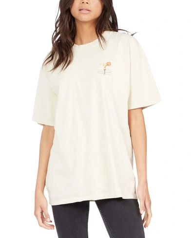 Shop Roxy Juniors' Endless Sunshine Cotton T-shirt In Tapioca