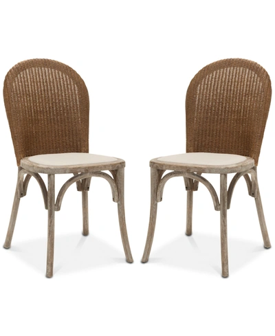 Safavieh Jaynus Set Of 2 Dining Chairs In Taupe