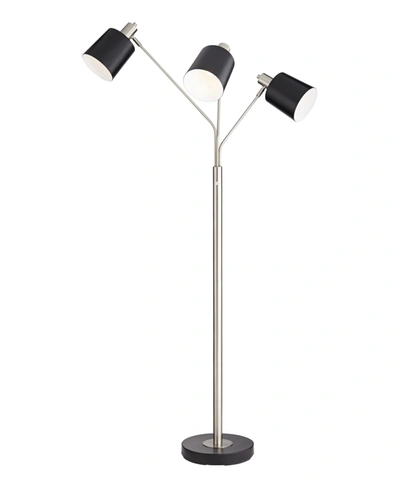 Shop Kathy Ireland 3 Light Floor Lamp In Brushed Nickel