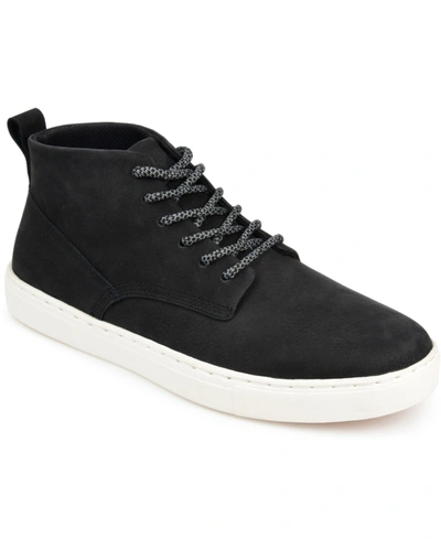 Shop Territory Men's Rove Casual Leather Sneaker Boots In Black