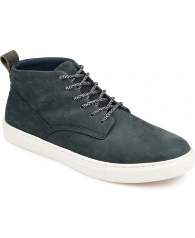 Shop Territory Men's Rove Casual Leather Sneaker Boots In Blue