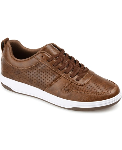 Shop Vance Co. Men's Ryden Casual Perforated Sneakers In Brown