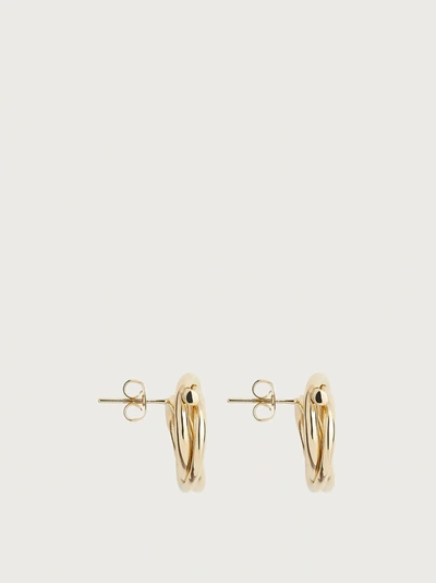 Shop Ferragamo Gancini Earrings In Gold