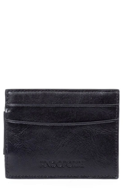 Shop Pinoporte Antonio Leather Money Clip Card Case In Black