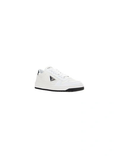 Shop Prada Women's White Leather Sneakers