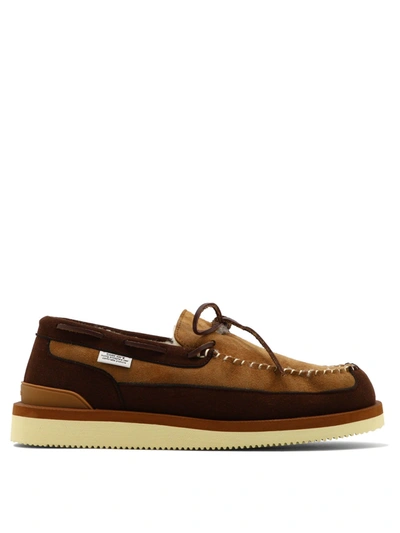 Shop Suicoke Men's Brown Leather Loafers