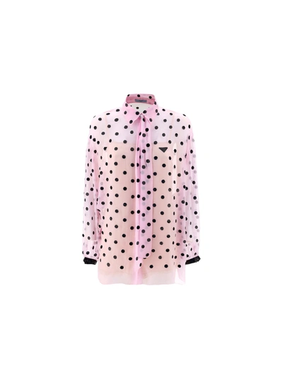 Shop Prada Women's Pink Other Materials Shirt