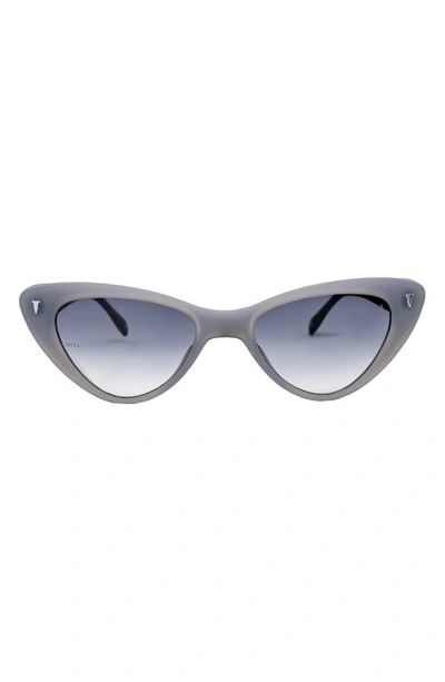 Shop Mita Sustainable Eyewear 54mm Cat Eye Sunglasses In Matte Milky Grey/ Mt Grey Demi