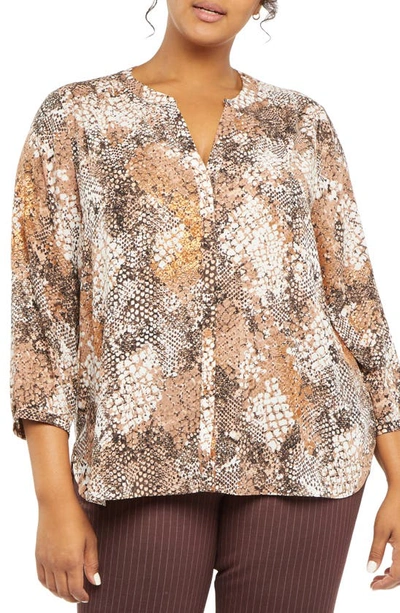 Shop Nydj Blouse In Copperhead