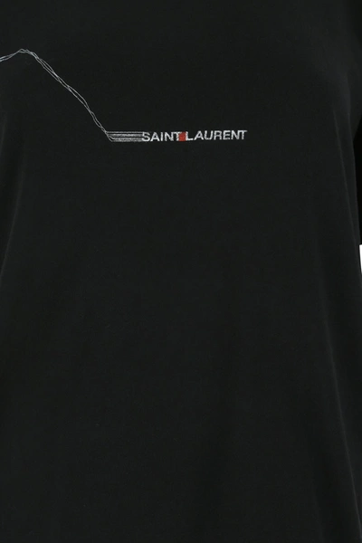 Shop Saint Laurent Black Cotton T-shirt  Black  Donna Xs