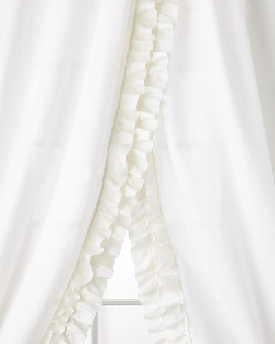 Shop Amity Home Two Basillo Linen Curtains In White