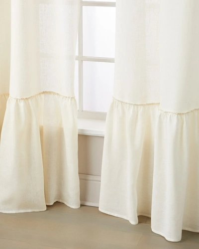 Shop Amity Home Caprice Linen Curtain, Single In Ivory