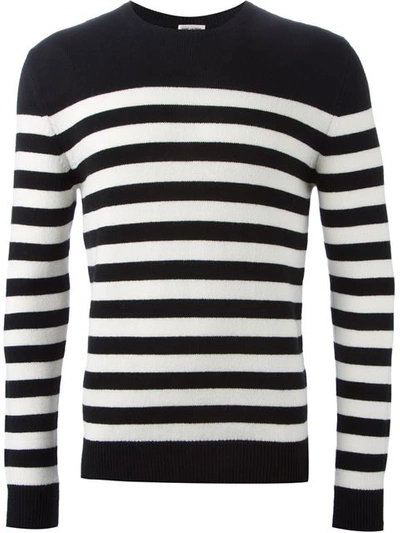 Saint Laurent Classic Striped Jumper In Black