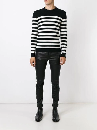 Shop Saint Laurent Striped Sweater