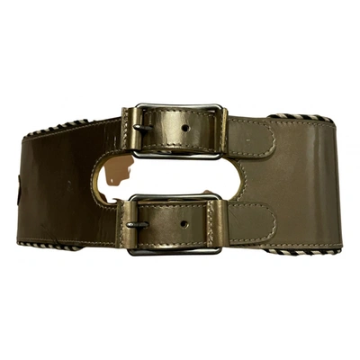 Pre-owned Matthew Williamson Leather Belt In Gold