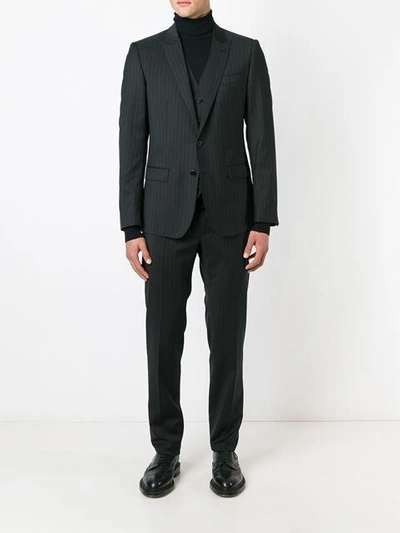 Shop Dolce & Gabbana Pinstripe Three-piece Suit