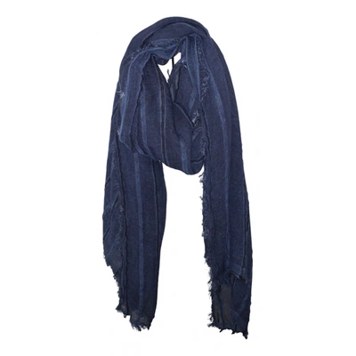 Pre-owned Maje Scarf In Blue