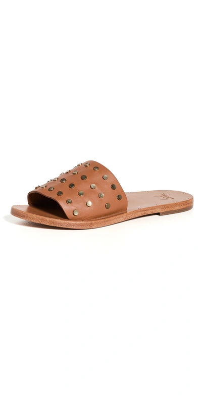 Shop Beek Lovebird Stud Sandals In Tan/tan