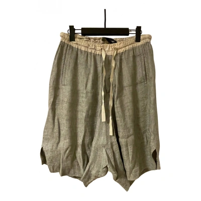 Pre-owned Damir Doma Linen Short In Grey