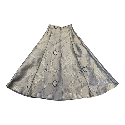 Pre-owned Lk Bennett Maxi Skirt In Grey