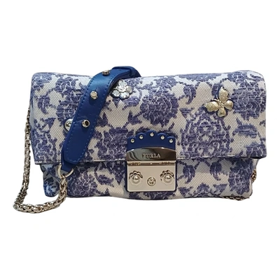 Pre-owned Furla Cloth Handbag In Blue