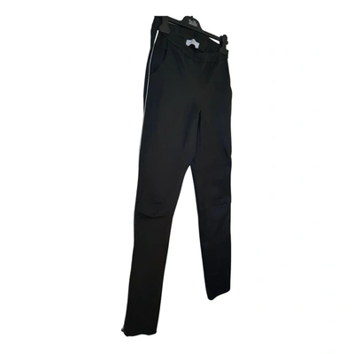 Pre-owned Dna Leather Trousers In Black